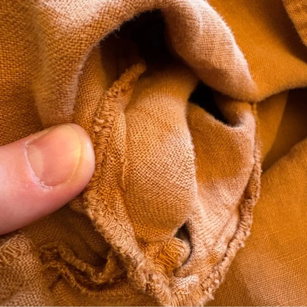 Beaumont‎ Organic Francesca Linen Top In Almond linen blouse balloon sleeves - Picture 12 of 13